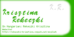 krisztina rekeczki business card